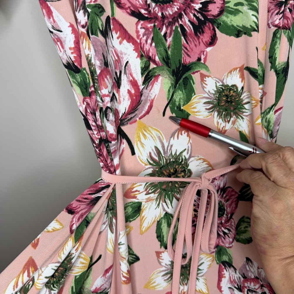 Nina Leonard Pink Floral Maxi Dress - Picture 8 of 14